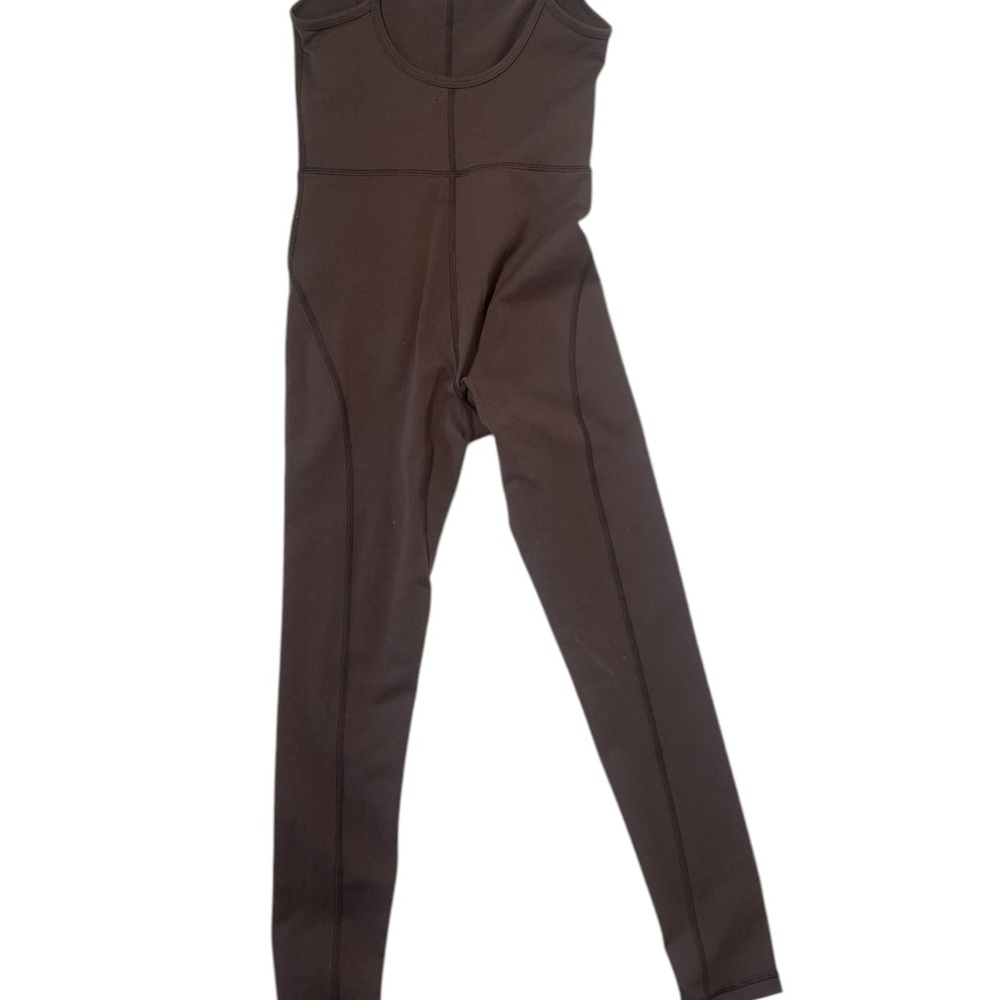 SOLD - Wilfred Free Brown Sleeveless Jumpsuit with Scoop Neckline - Picture 8 of 8